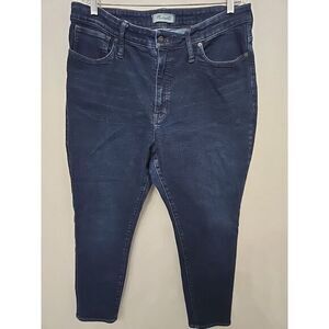 Madewell Jeans Womens 33P Curvy High Rise Skinny Blue Denim‎ Pants Slim Casual